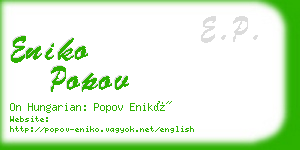 eniko popov business card